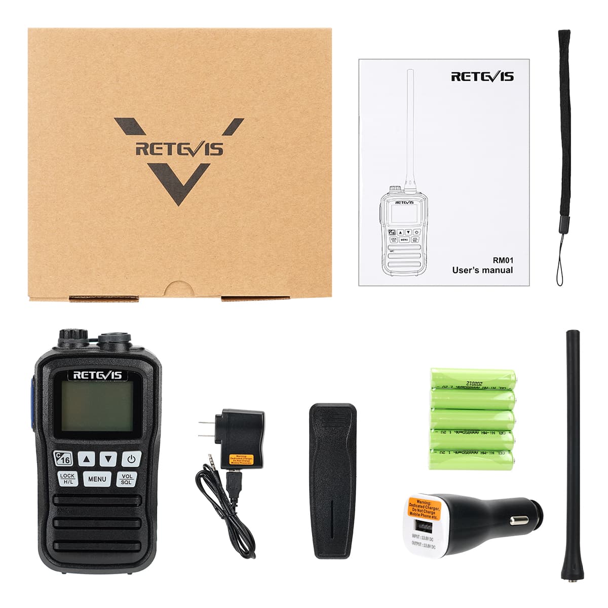 RM01 IP67 Portable Floating VHF Handheld Marine Radio