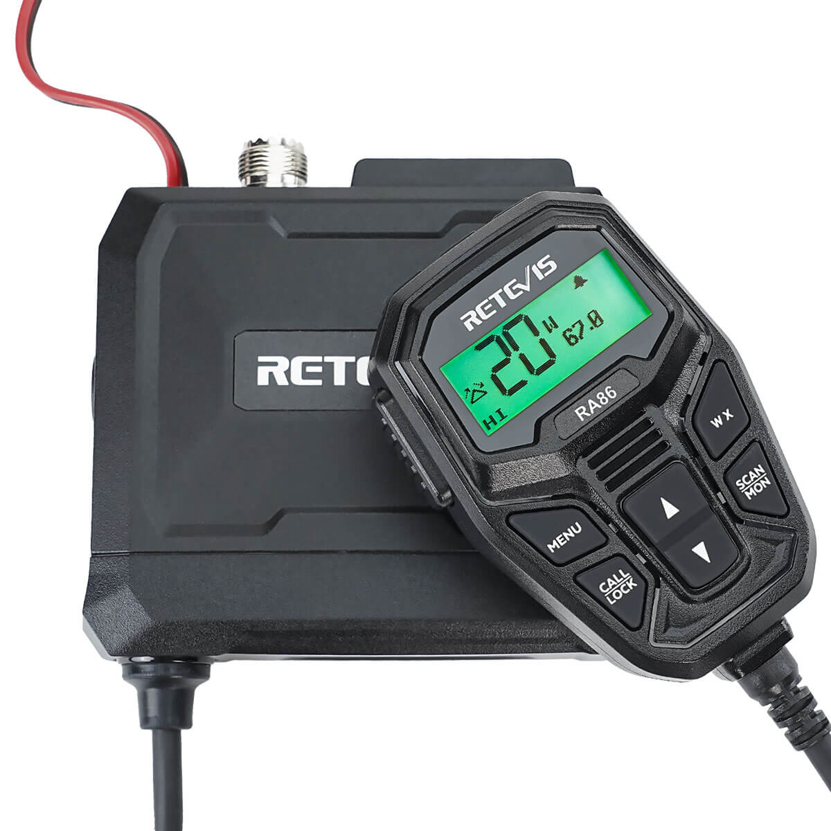 RA86 GMRS Mobile Radio and NGP Antenna Farm Tractor Bundle
