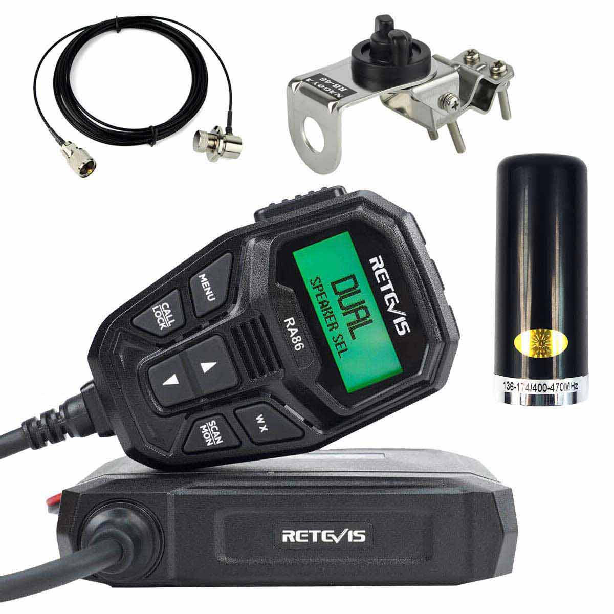 RA86 GMRS Mobile Radio Farm Tractor Bundle