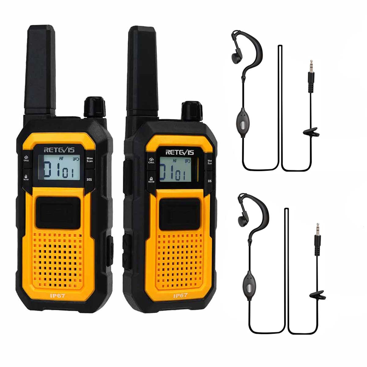 RB48 FRS Waterproof Heavy Duty Walkie Talkies with headset
