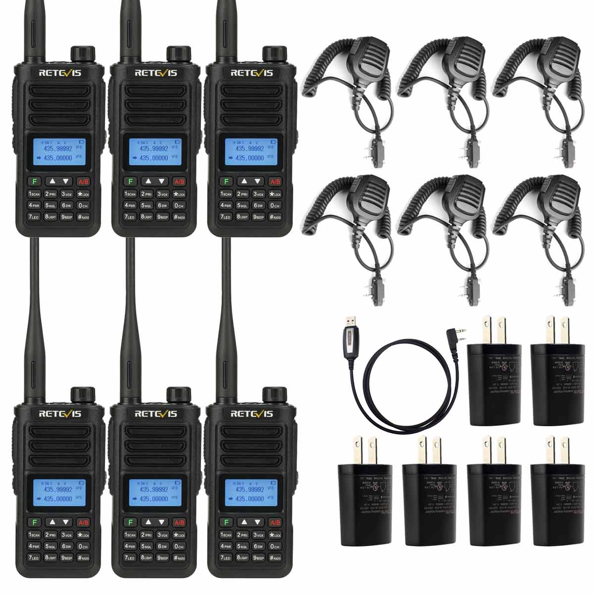 RA89 UV IP68 Ham Radio with Speaker kit (6 Pack)