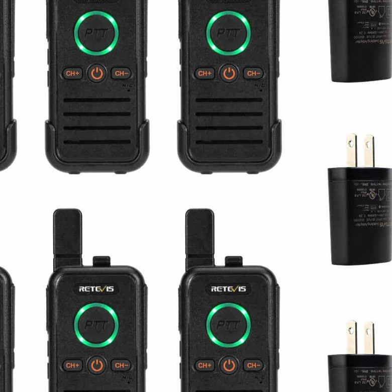 Retevis RB45 FRS Radio 6 Packs | License-Free | USB-C Charging | Dual PTT | 1100mAh Battery | VOX