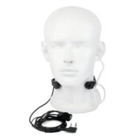 2 Pin Retractable Throat Covert Acoustic Tube Earpiece for Retevis KENWOOD Radio