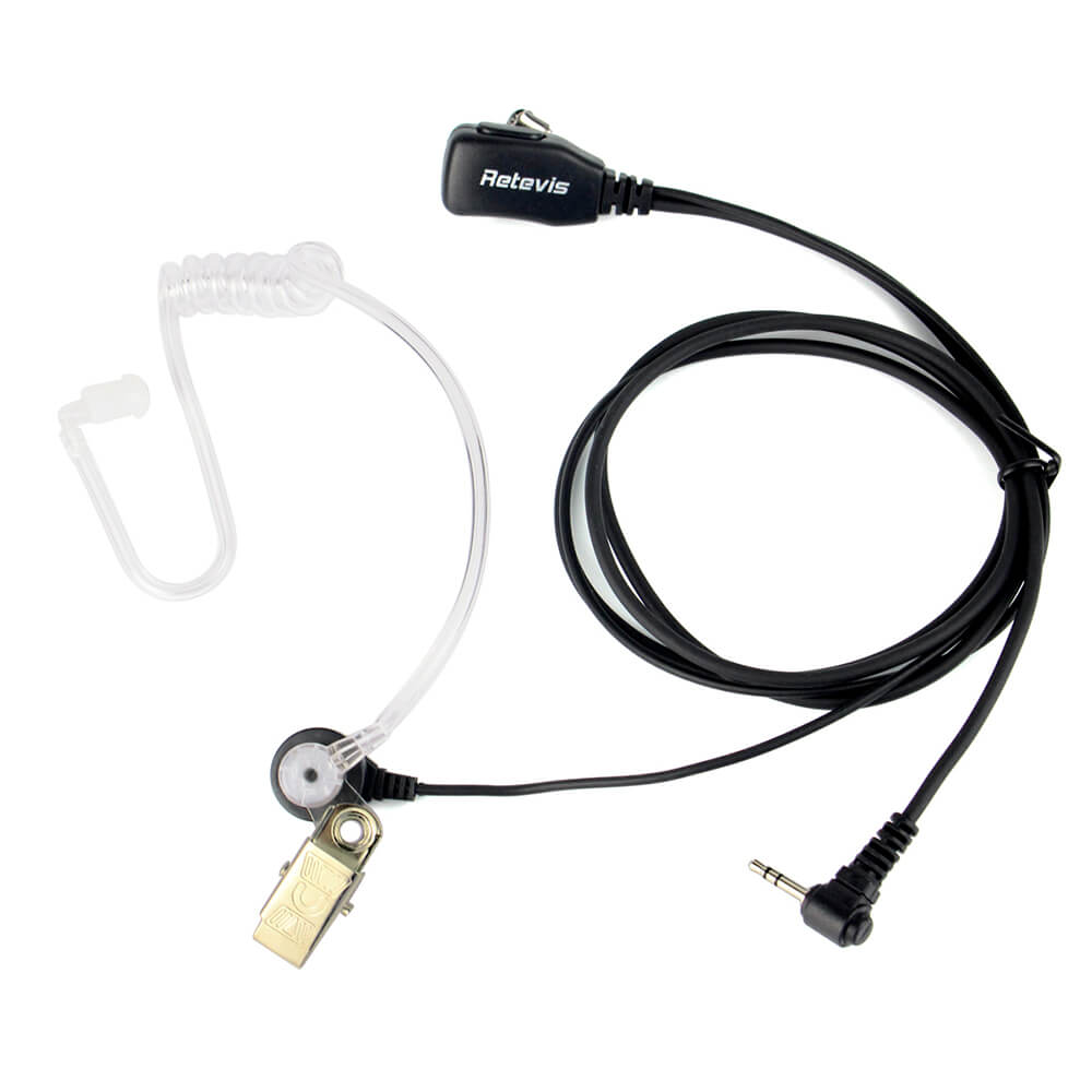 1 Pin PTT MIC Covert Air Acoustic Tube Earpiece For RT45