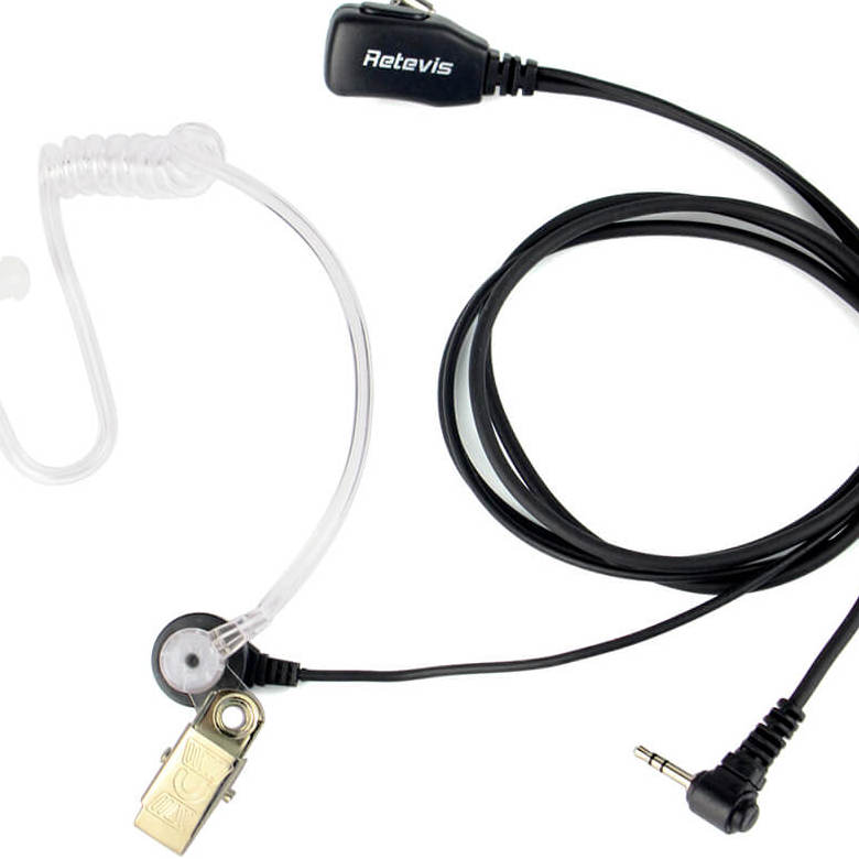 1 Pin PTT MIC Covert Air Acoustic Tube Earpiece For RT45