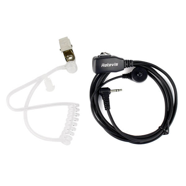 1 Pin PTT MIC Covert Air Acoustic Tube Earpiece For RT45