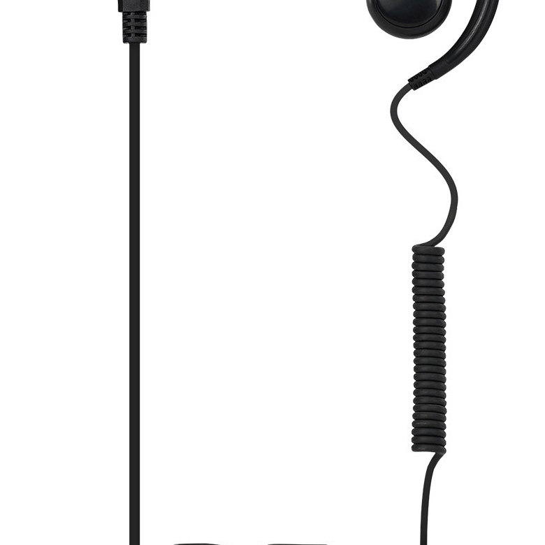 EEK021 Swivel C-Shape Earpiece Coiled Cable 1-Wire 2Pin-K