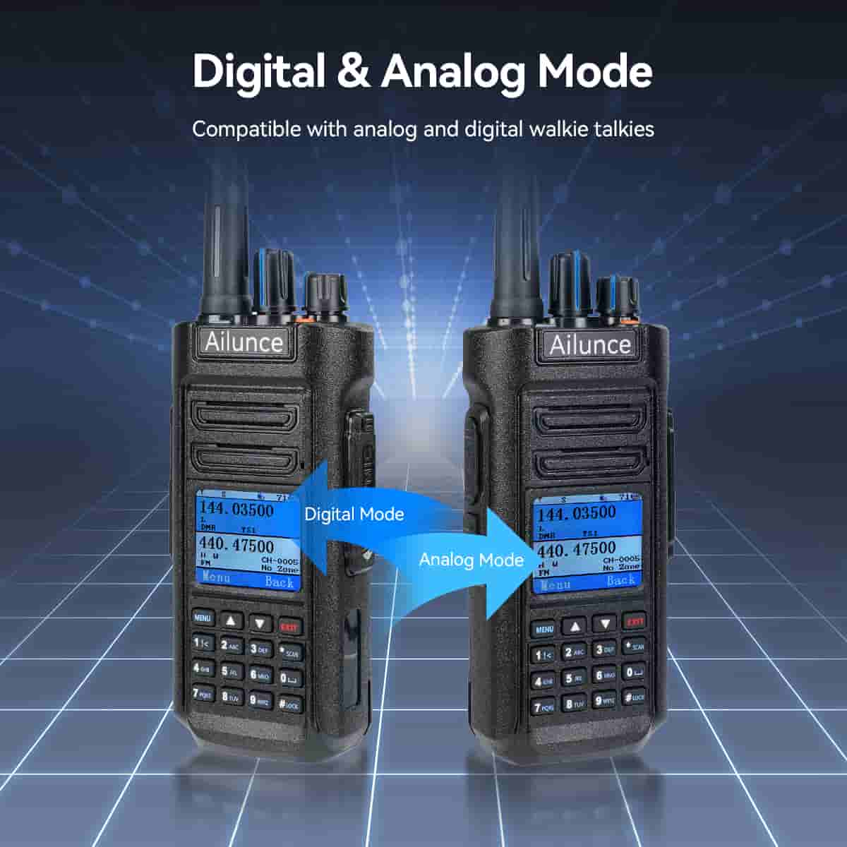 Ailunce HD2 10W DMR IP67 Waterproof Ham radio 12Pack with Speaker Mics and Multi-Units Chargers