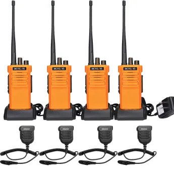 RT29 UHF Long Range Heavy-Duty Walkie Talkies with IP67 Speaker Mic 4pack