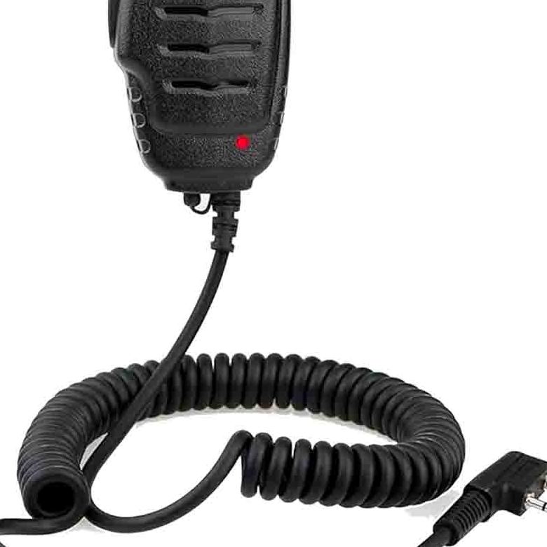 LED Shoulder Speaker Mic 2Pin For Retevis Baofeng Radio with 3.5mm Audio Jack