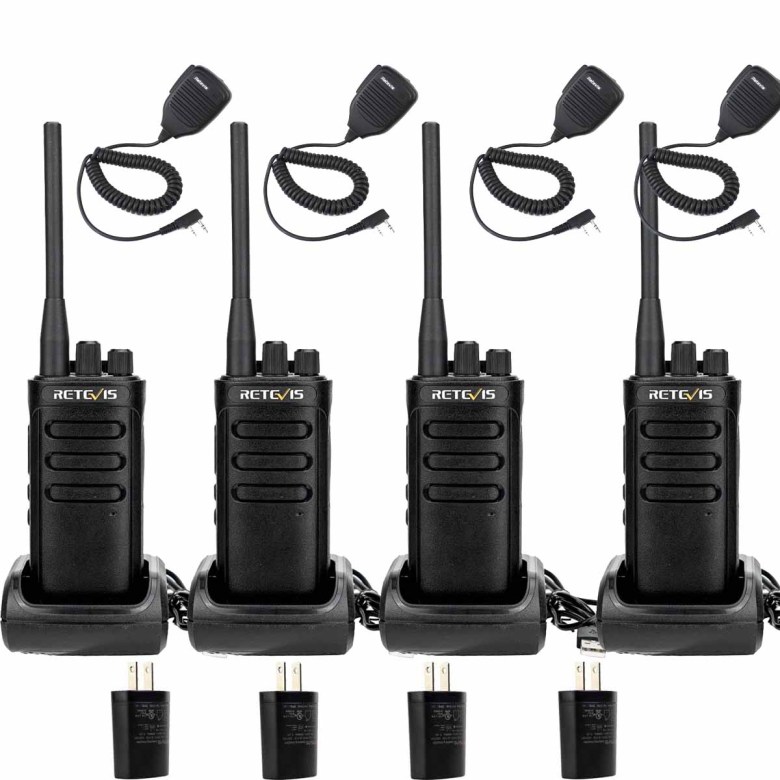RB85 High Power 2 Way Radios with Shoulder Mic Noise Canceling Radio