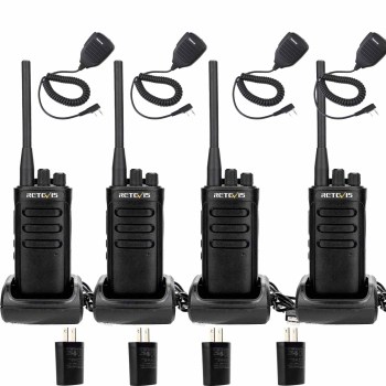 RB85 High Power 2 Way Radios with Shoulder Mic Noise Canceling Radio