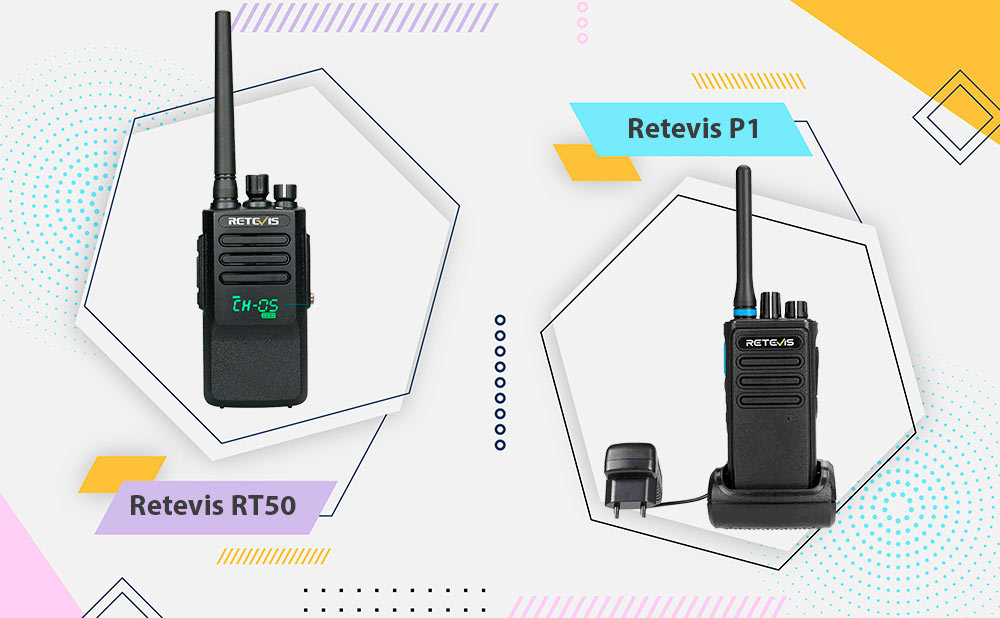 Retevis Commercial Two Way Radio; RT50 vs P1
