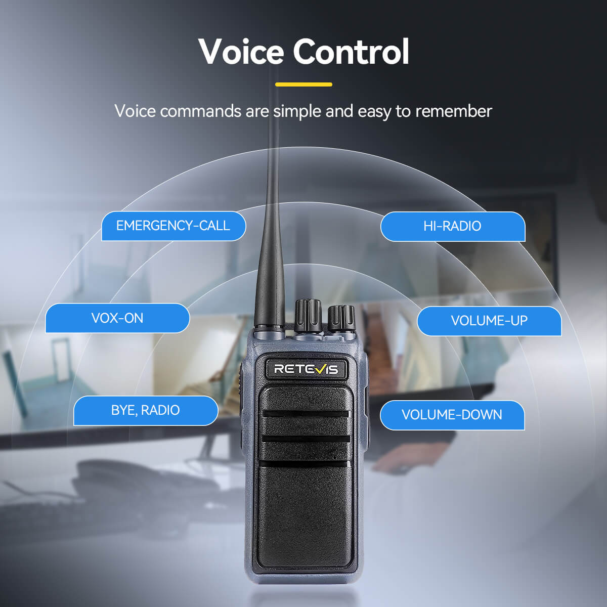 C64 Handheld UHF VHF Professional Voice Control Two Way Radio