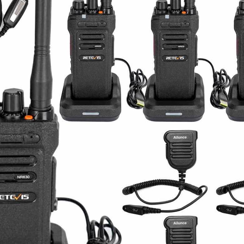 Retevis NR630 Long Range Waterproof Walkie Talkie with Speaker Mic