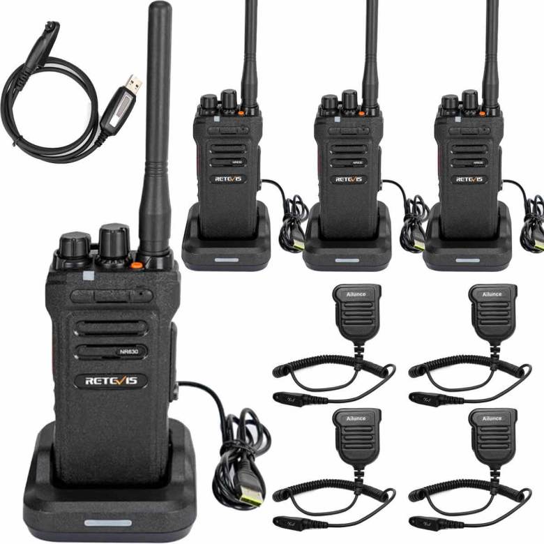 Retevis NR630 Long Range Waterproof Walkie Talkie with Speaker Mic
