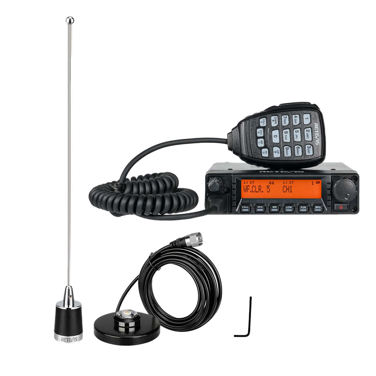 RA87 40W GMRS Mobile Radio with Dual Band NGP Antenna