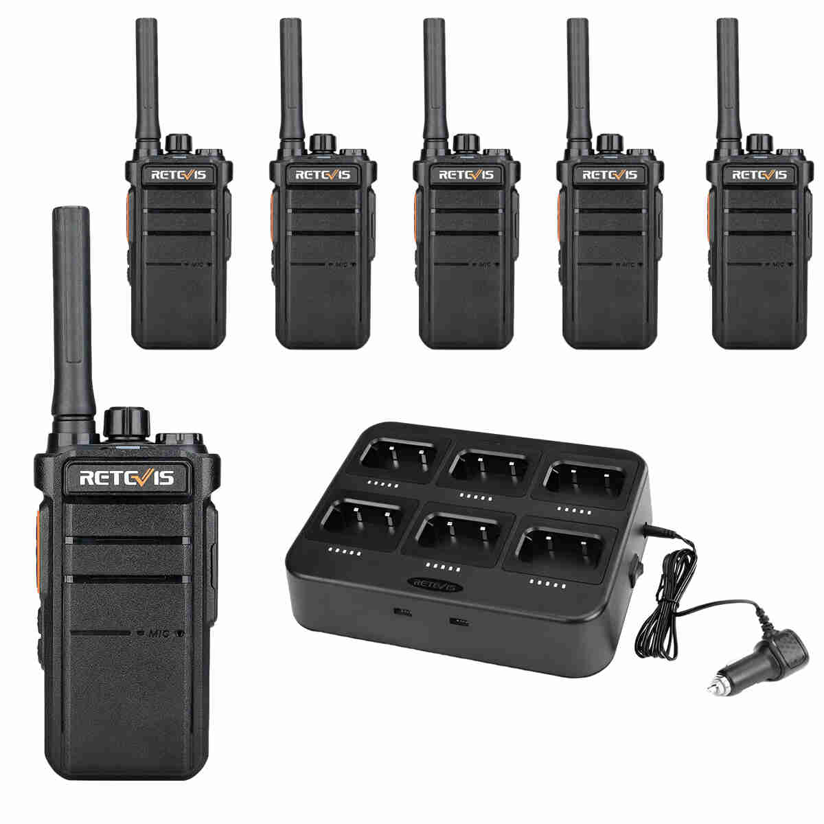 RB26 GMRS Handheld Radio (6 Packs) With Multi-Unit Charger