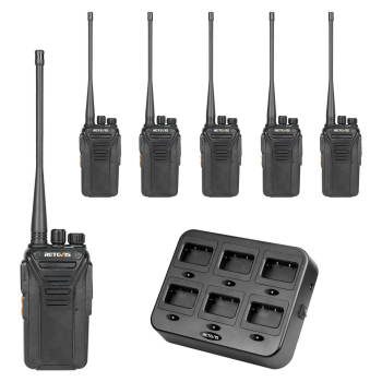 Retevis RT27V MURS Radio 6 Packs With Multi-Unit Charger | License-Free | Long Battery Life | 5 Uncrownded VHF channels | Rugged Design