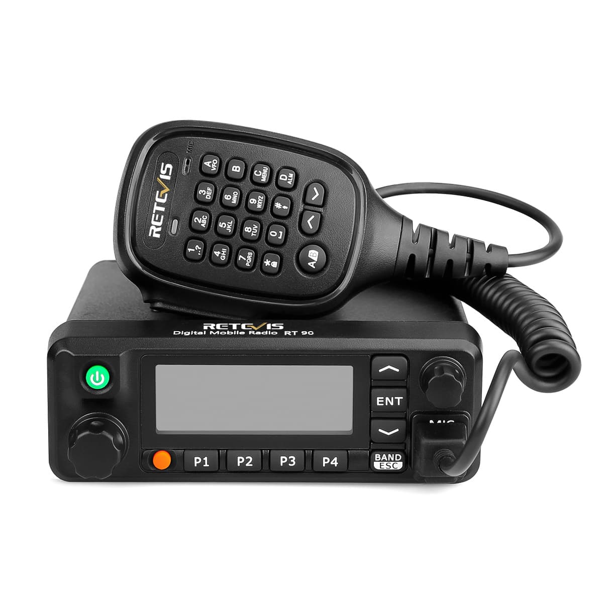 RT90 Full-power DMR Dual Band Mobile HAM Radio Built-in GPS