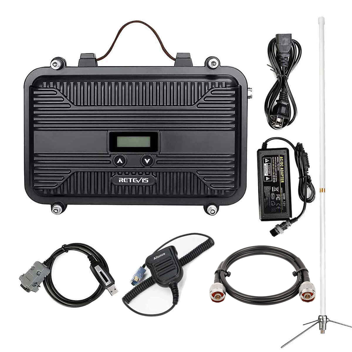RT97S Customizable Frequency Portable Repeater With 3M Coaxial Cable Bundle