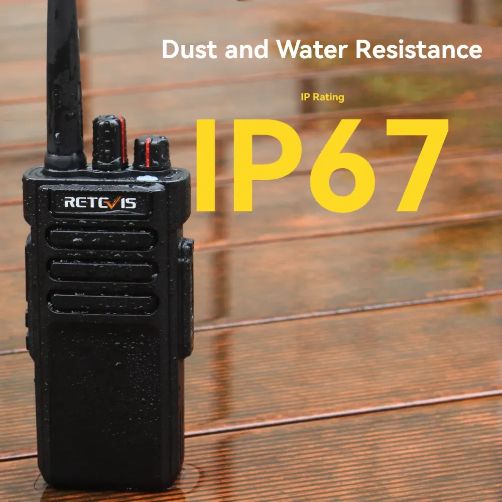 Retevis RT29 Long Distance Waterproof VHF Radio with Earpiece and Programming Cable 6 Pack