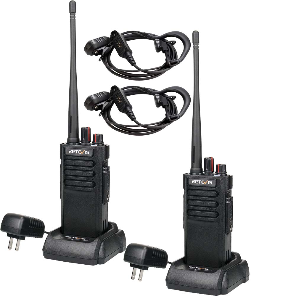 Retevis RT29 Waterproof Long range 10W walkie talkie with Earpieces 2pack