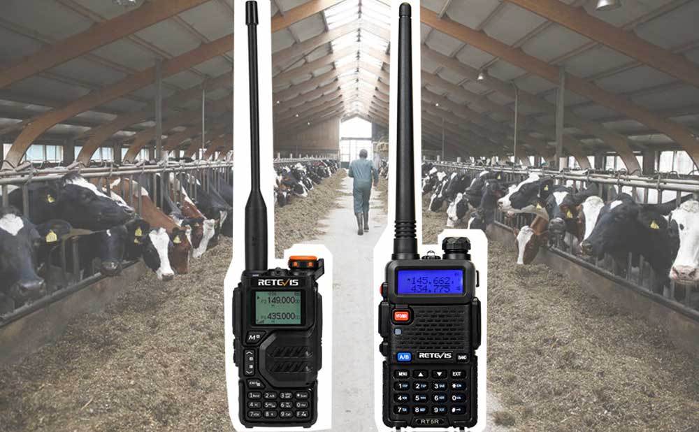 Two amateur ham radios suitable for large dairy farms