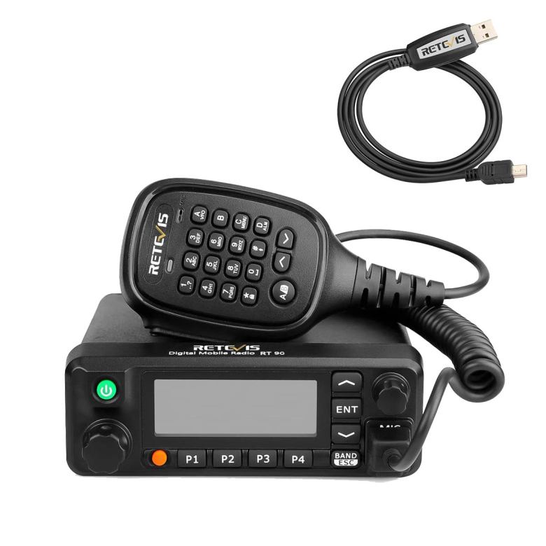 RT90 Full-power DMR Dual Band Mobile HAM Radio Built-in GPS