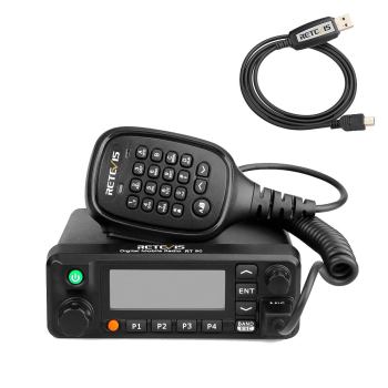 RT90 Full-power DMR Dual Band Mobile HAM Radio Built-in GPS