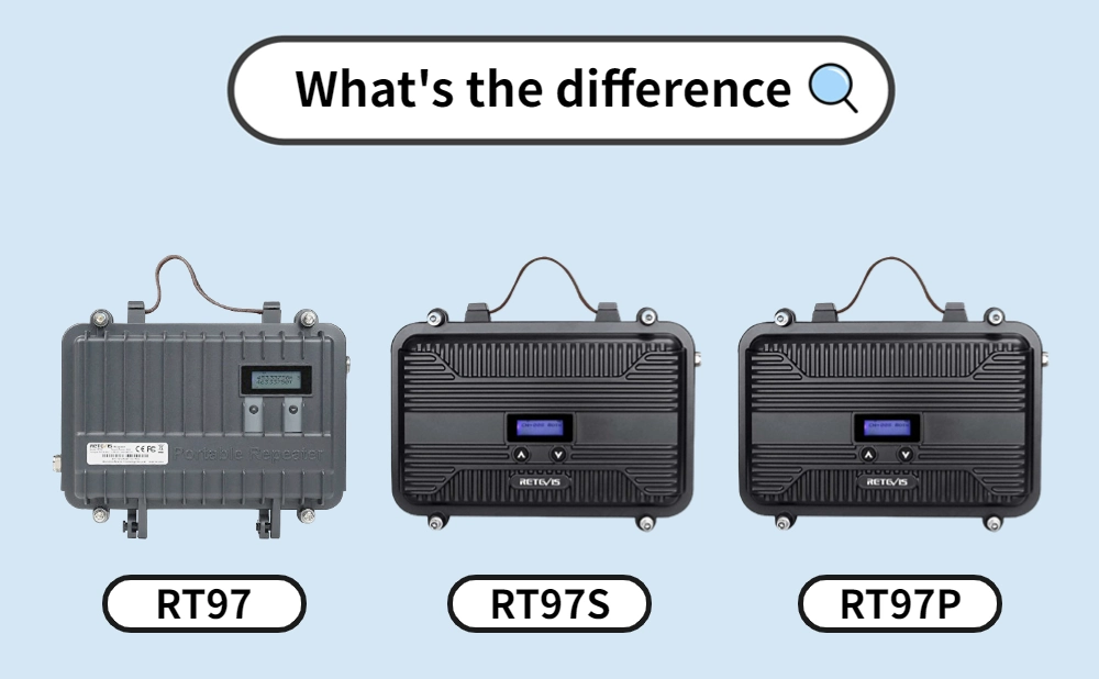 What is the Difference Between the Retevis Repeaters RT97, RT97S, and RT97P?