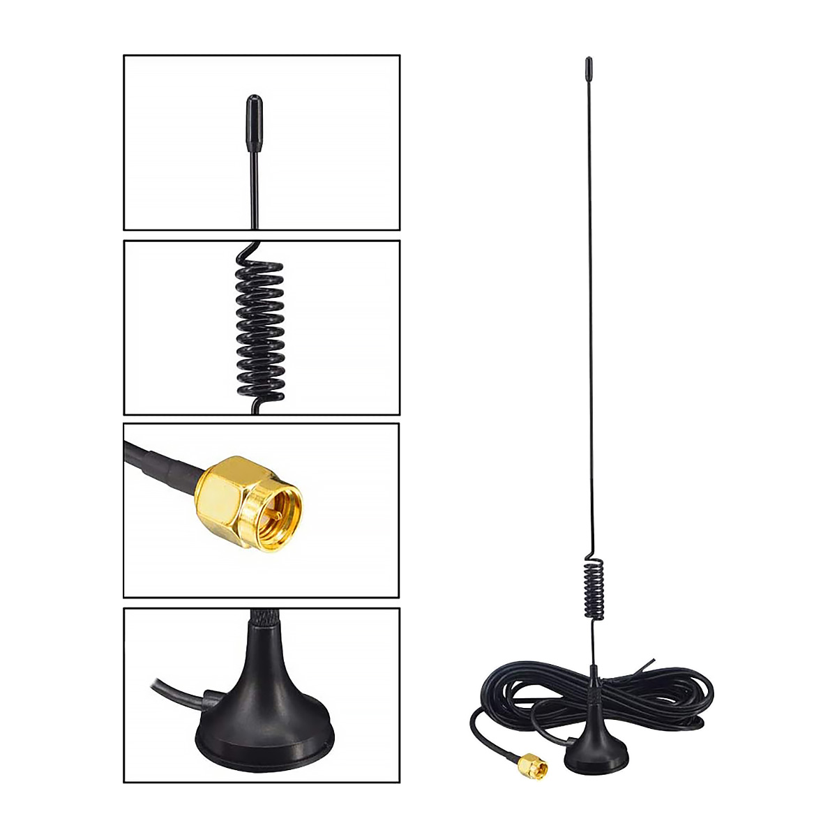 HA1G IP67 Waterproof GMRS Radio with Magnetic Base SMA Antenna