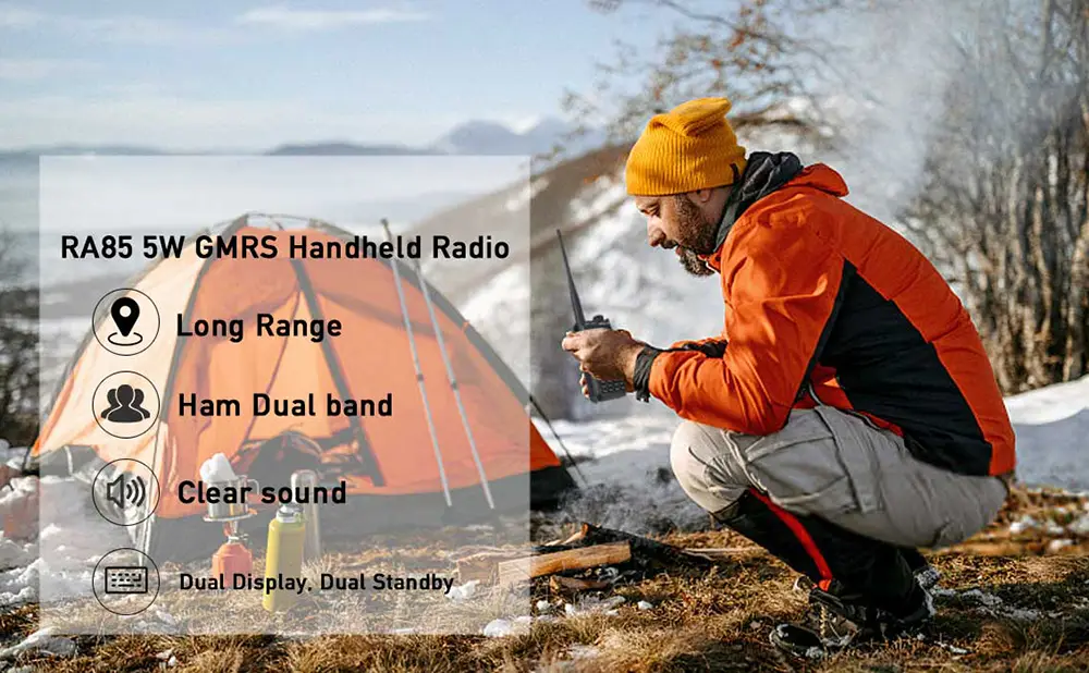 RA85 5W Long Range GMRS Handheld Radio