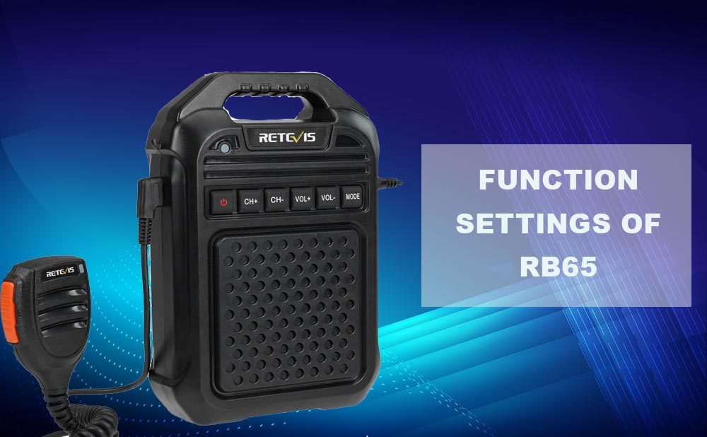 Function Settings of Retevis RB65