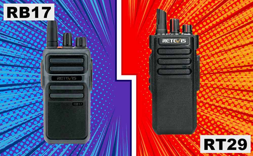 Main differences between Retevis RB17 and RT29