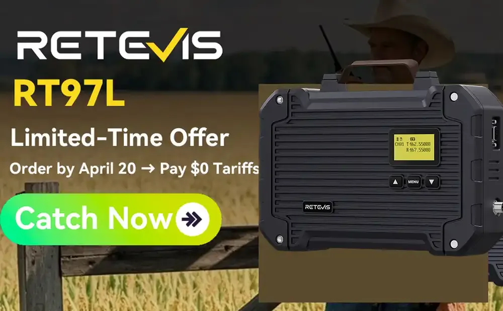 Seize the Last Pre-Tariff Window: Get RT97L GMRS Repeater Before April 20!