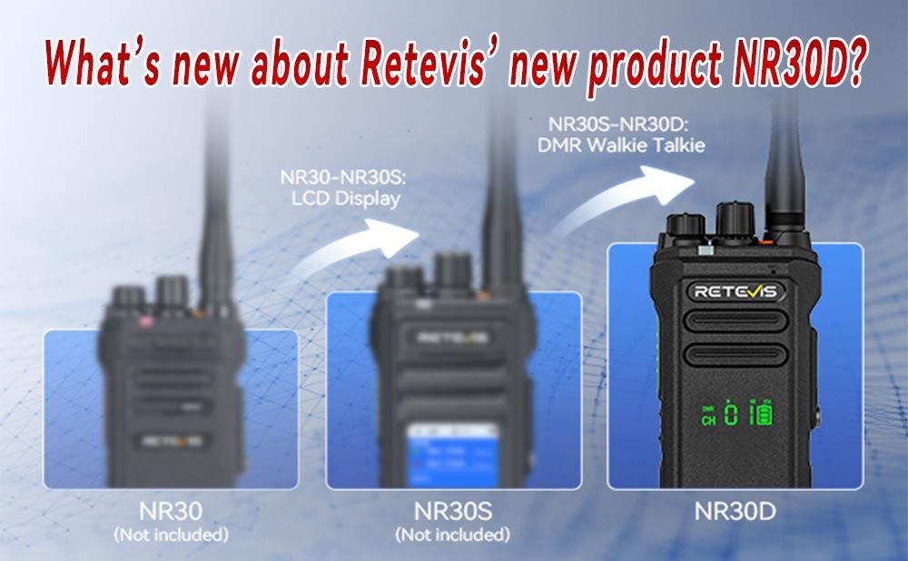What are the new features of the new Retevis NR30D DMR radios?