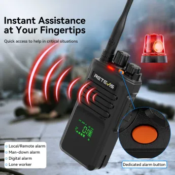 Retevis NR40 DMR Digital AES256 Two Way Radio with Noise Reduction and IP67 Waterproof
