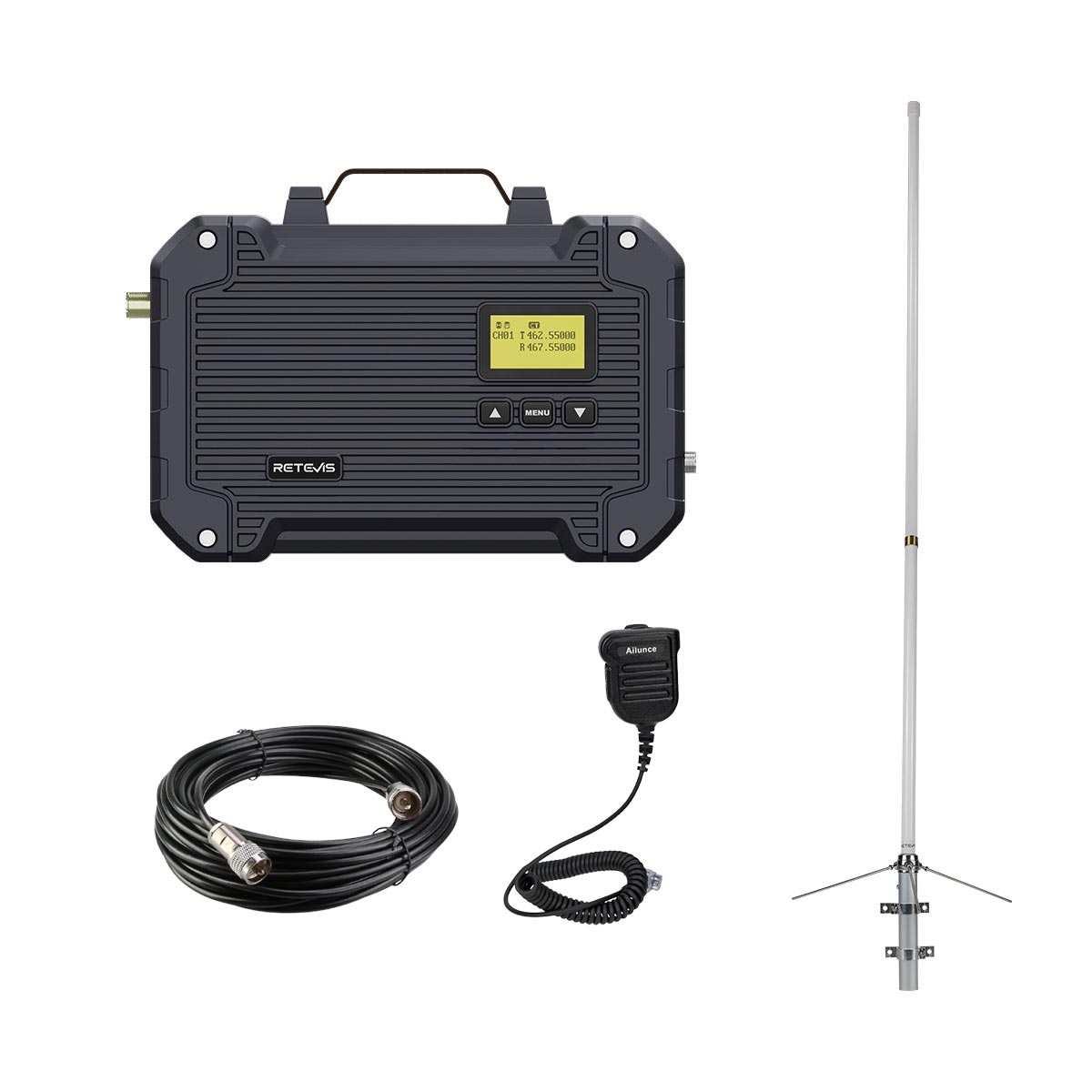 5Sets  Retevis RT97L GMRS Repeater with MA09 GMRS Antenna And 50-3 pure copper Cable For  Marcus Robbins