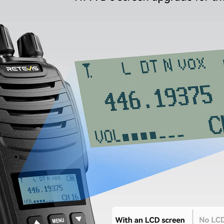 Retevis H777D PMR446 Walkie Talkie | License-Free | USB-C Charging | 1200mAh Battery | VOX | Emergency Alarm