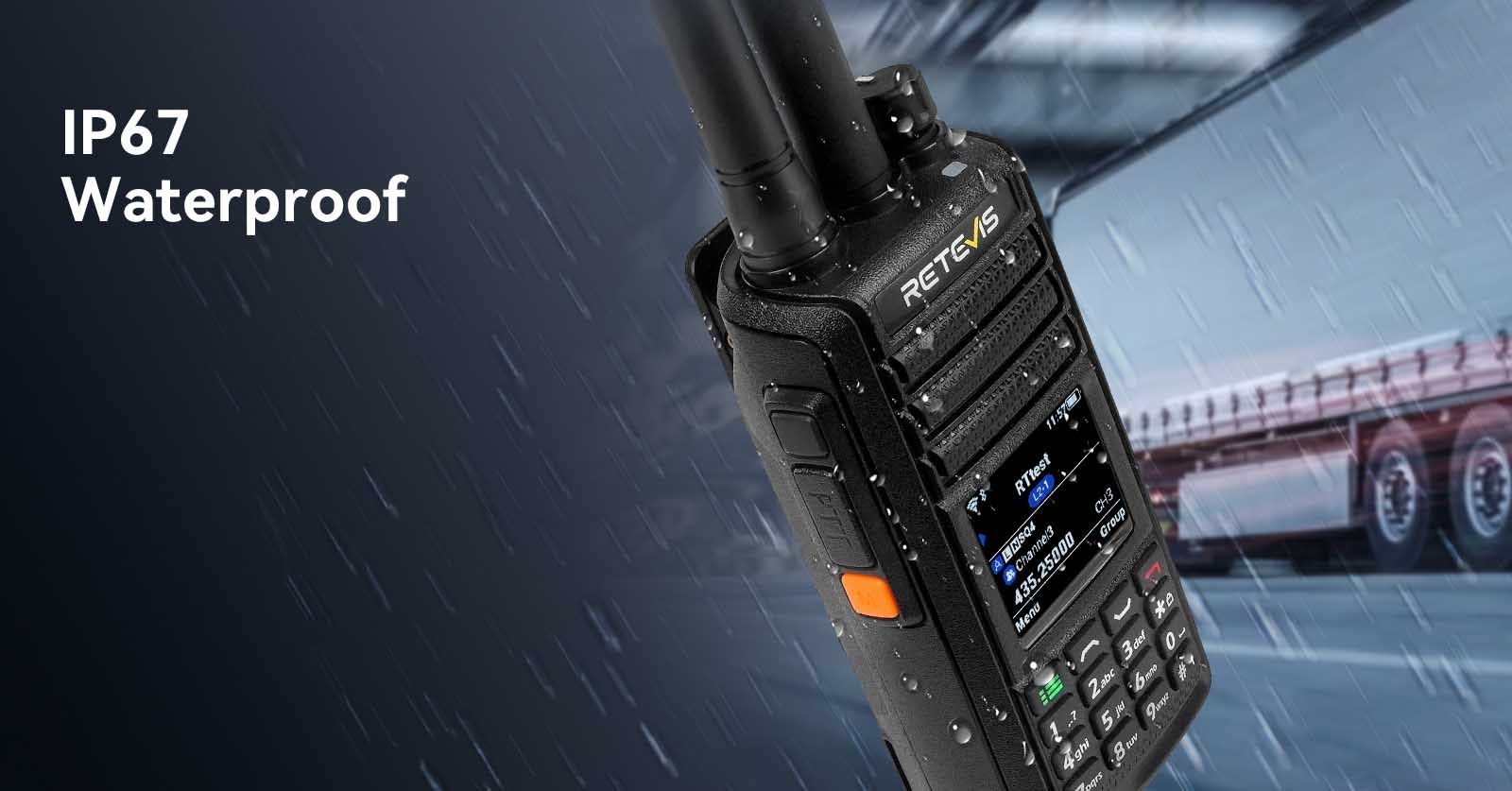 MateTalk L2 IP67 waterproof PoC Radio designed for reliable use in rainy and wet conditions.