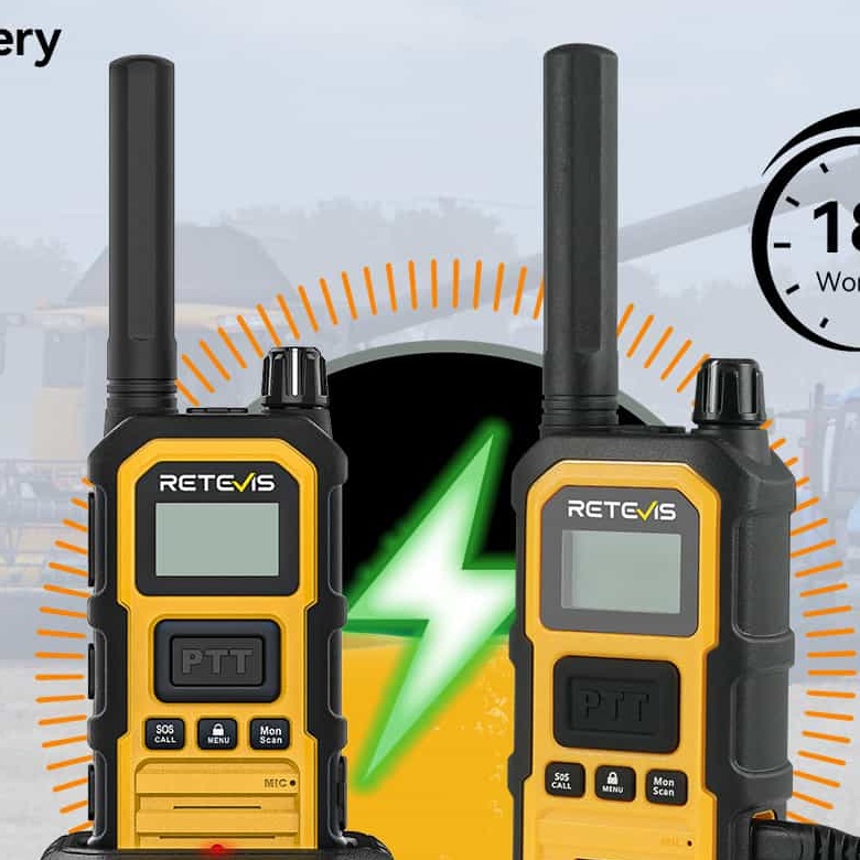Retevis RB648 Plus UHF 5W Advanced Triple Proof Rugged Walkie Talkies with IP55 Speaker Mic