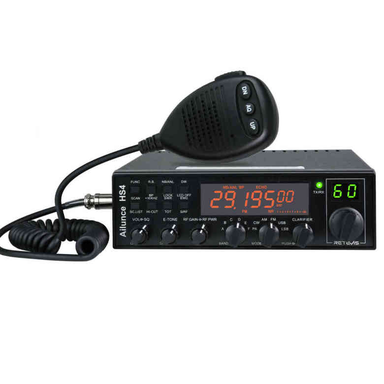 Retevis Ailunce HS4 10 Meter SSB Ham Radio AM/FM/PA/USB/LSB/CW Mobile Transceiver 