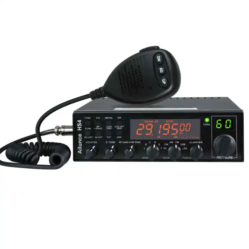 Retevis Ailunce HS4 10 Meter SSB Ham Radio AM/FM/PA/USB/LSB/CW Mobile Transceiver 