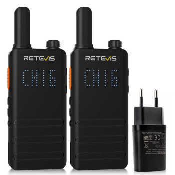 Retevis B63H PMR446 Radio | License-Free | Ultra Thin | Hidden Display | Long Battery Life | Type-C Charging