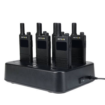 Retevis B63S PMR446 Radio 6 Packs with Earpieces and 6-Way Charger | License-Free | LCD Display | Type-C Charging | Long Battery Life | VOX