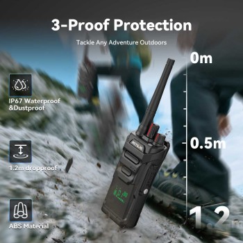 Retevis RT648H PMR446 Business Radio | License-Free | IP67 Waterproof | Long Battery Life | Rugged Construction