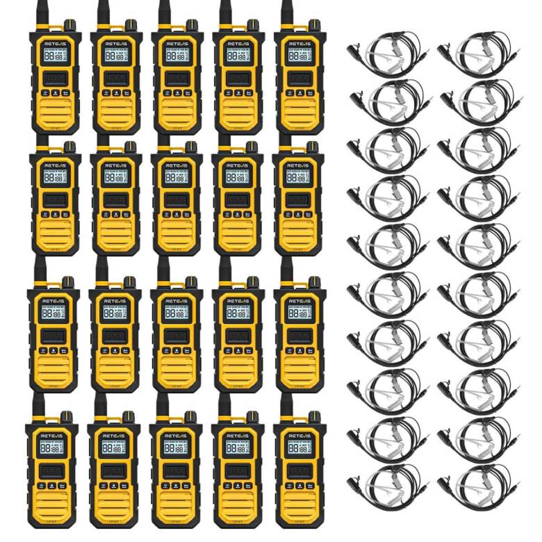 RB48 Pro 3-5Miles Heavy Duty Two Way Radio with Acoustic Tube Earpiece