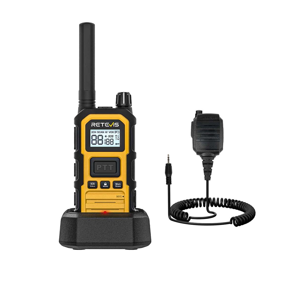 Retevis RB648P IP67 Waterproof Construction Walkie Talkie with IP54 waterproof Speaker Mic