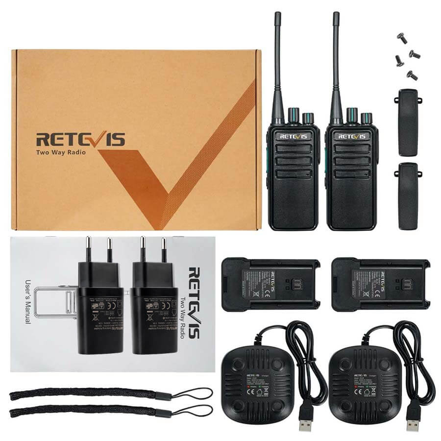 RB629 One-Key Frequency Copy License Free PMR446 Radio (2 Pack)